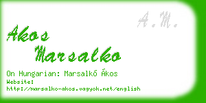akos marsalko business card